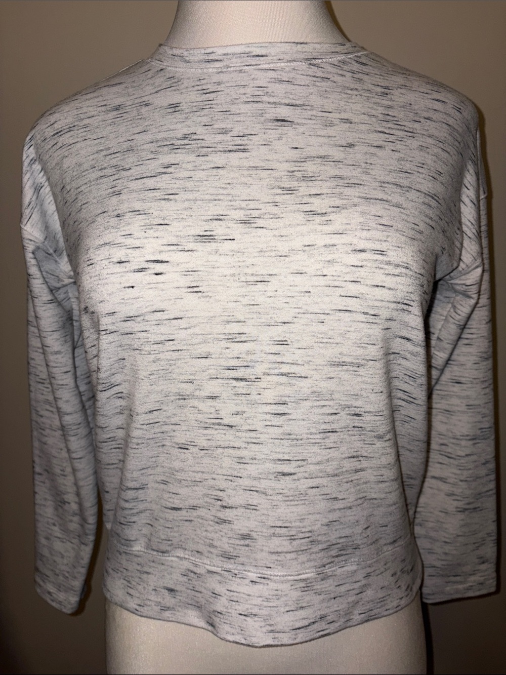 Avia Light Gray Marled Long Sleeve Athleisure Top